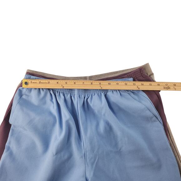 Alfred Dunner Pants Womens 12 Lot of 3 Gray Blue Purple Pull On Dress Elastic - Picture 15 of 16